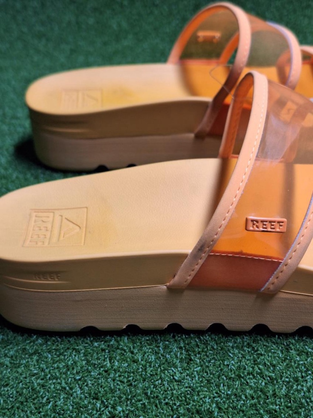 Reef Women's Peach Platform Sandals with Clear Straps - Picture 7 of 9